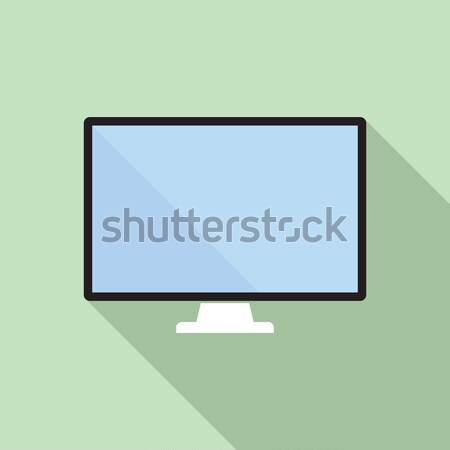 Computer Monitor Flat Icon Stock photo © creativika