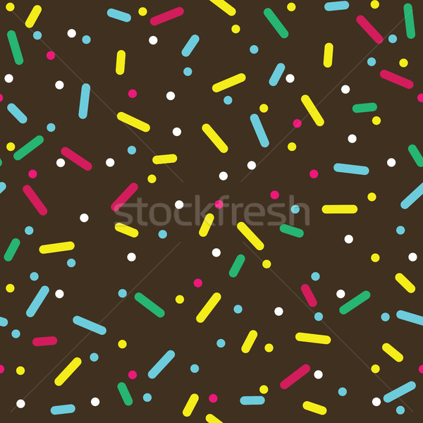 Colorful Sprinkles Donut Glaze Seamless Pattern Stock photo © creativika