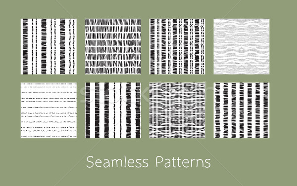 Dotted and Dashed Seamless Patterns Set Stock photo © creativika