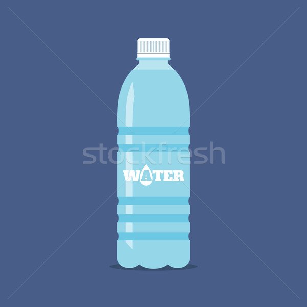 Sticlă apa dulce icoană plastic stil izolat Imagine de stoc © creativika