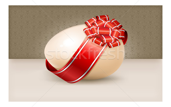 Large egg with bow Stock photo © creatOR76