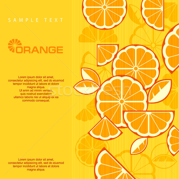 Citrus fruit Geel tekst vector achtergrond Stockfoto © creatOR76