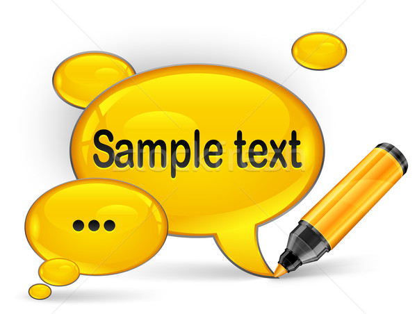speech bubble & marker for text Stock photo © creatOR76