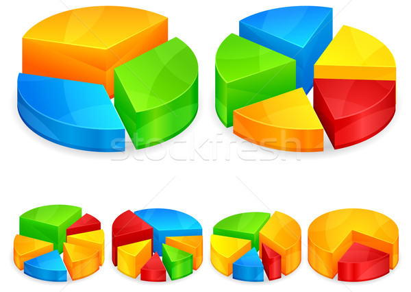 Color circular diagrams Stock photo © creatOR76