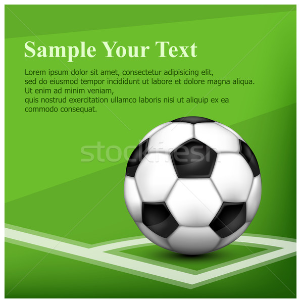 Football (soccer) ball on corner of field and text  Stock photo © creatOR76