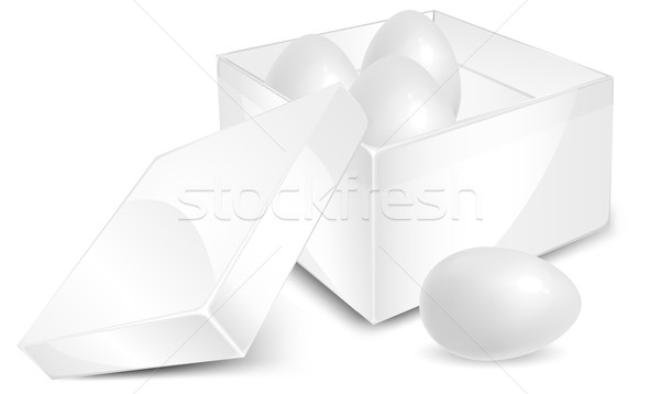 Eggs in box Stock photo © creatOR76