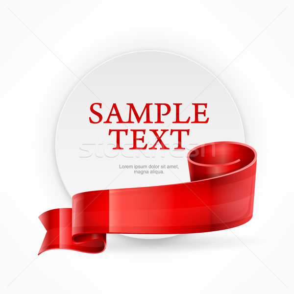 Círculo marco texto rojo blanco Foto stock © creatOR76