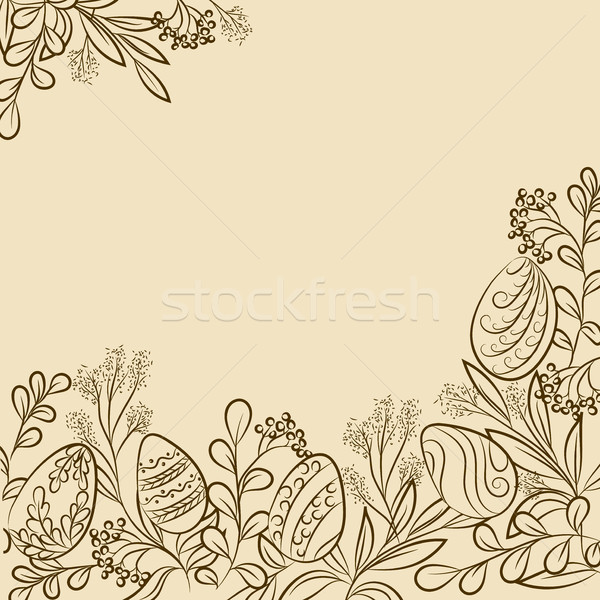 Easter plants frame Stock photo © creatOR76