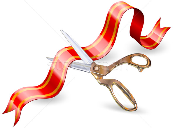 Scissor and ribbon  Stock photo © creatOR76