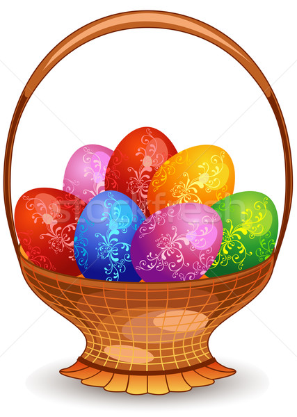 Easter eggs in basket  Stock photo © creatOR76