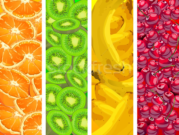 Banners with fruit background Stock photo © creatOR76