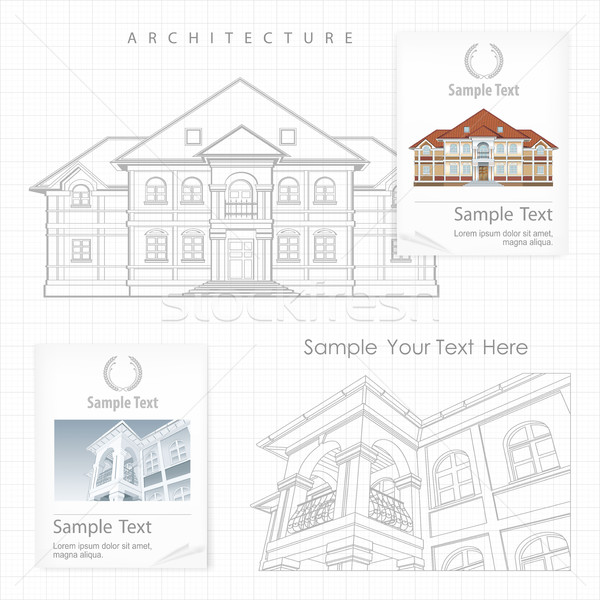Architectural plan of building with specification Stock photo © creatOR76