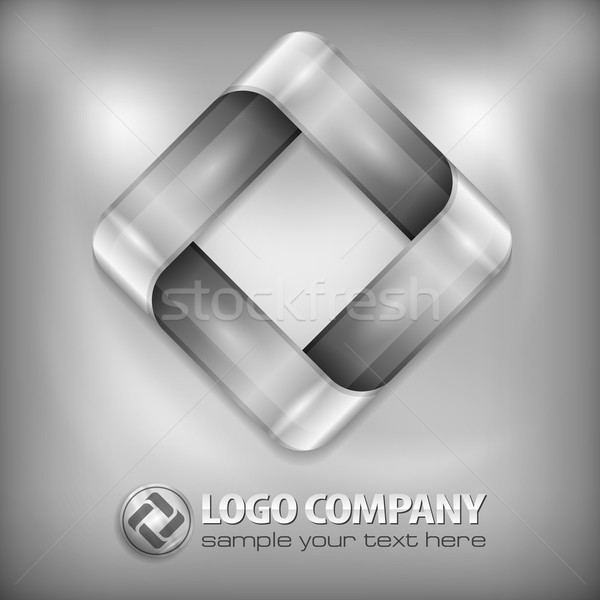 Design square on grey Stock photo © creatOR76