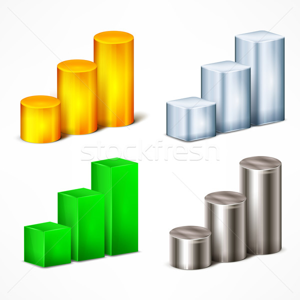 Stock fotó: Szín · elemek · fehér · statisztikai · bár · információ