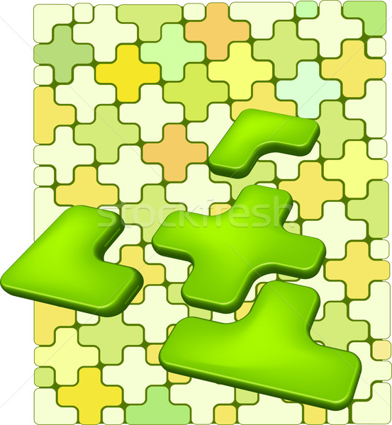 Puzzle jeu photos vert bâtiment [[stock_photo]] © creatOR76