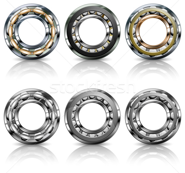 Metal bearings on white Stock photo © creatOR76