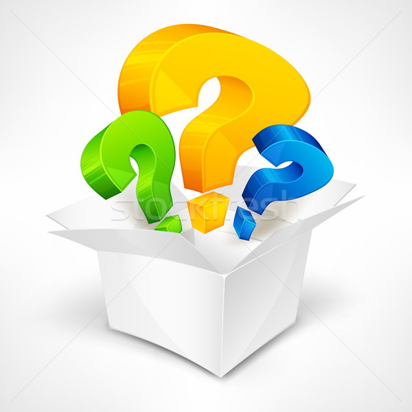 Question marks in box Stock photo © creatOR76