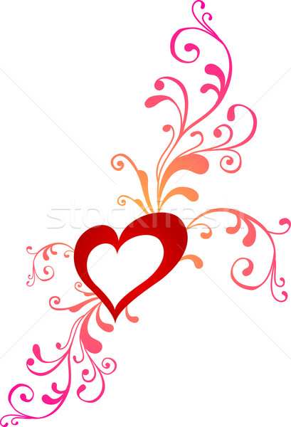 Valentine greeting card with heart Stock photo © creatOR76