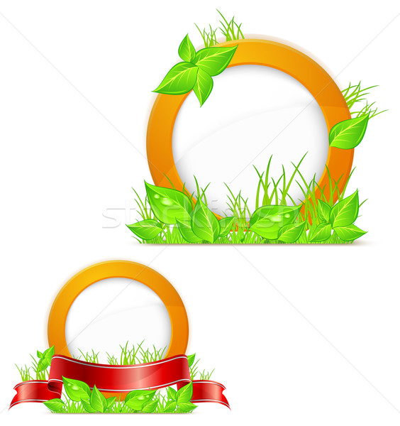 Círculo hierba hierba verde verde rojo Foto stock © creatOR76