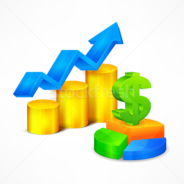 Elemanları grafik beyaz para bar Stok fotoğraf © creatOR76