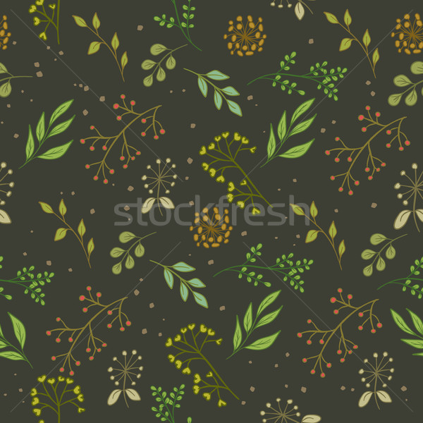 Floral pattern color seamless dark Stock photo © creatOR76