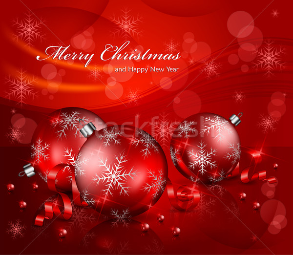 Christmas kralen tekst winter bal Stockfoto © creatOR76