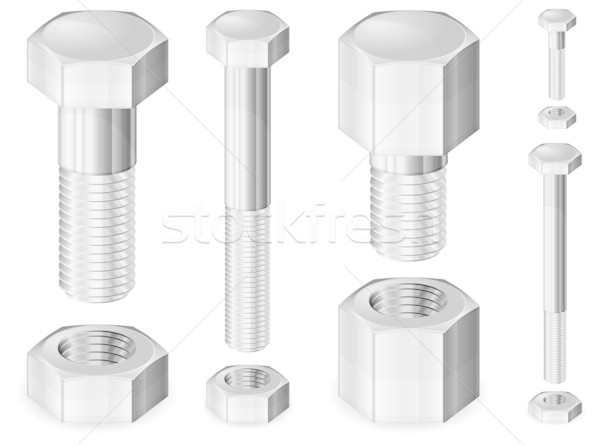 Metal Bolt and Nut  Stock photo © creatOR76