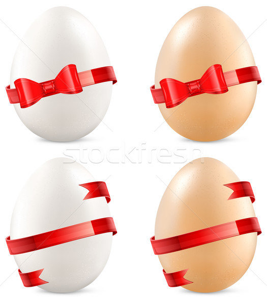 Eggs with bow Stock photo © creatOR76