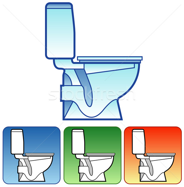 Toilet bowl on color background Stock photo © creatOR76