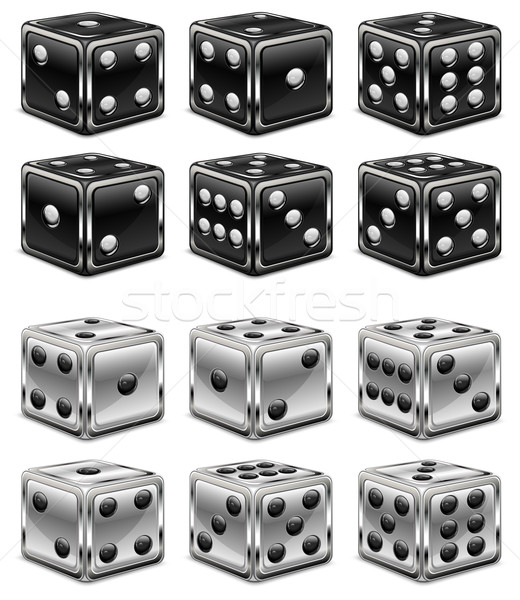 Dices on white Stock photo © creatOR76