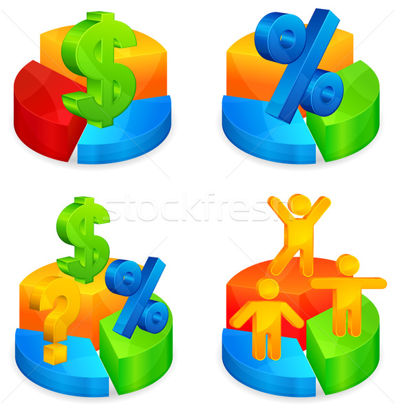 Circular diagrams with symbol Stock photo © creatOR76