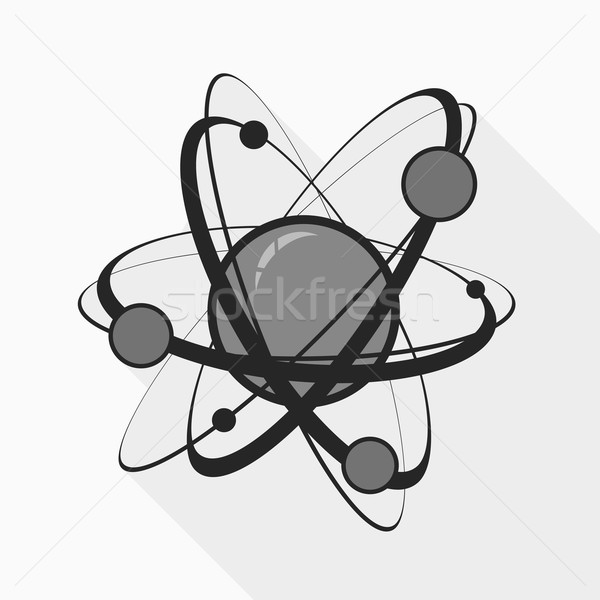 Atom biały model technologii muzyka nauki Zdjęcia stock © creatOR76
