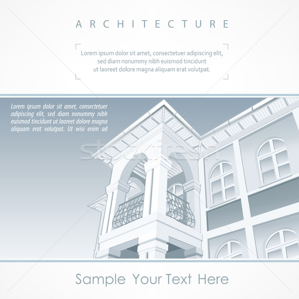 Plakat architektury agencja plan vintage Zdjęcia stock © creatOR76