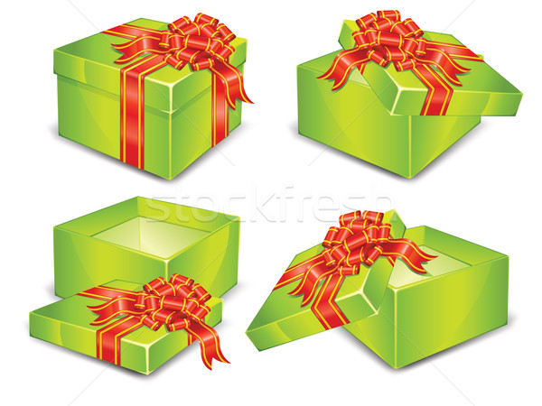 Green boxes Stock photo © creatOR76