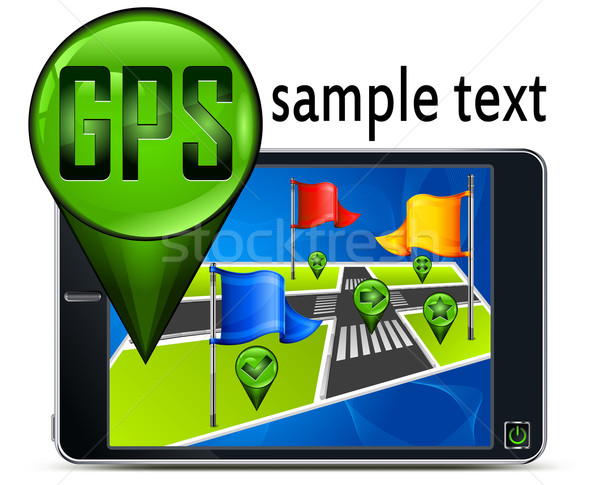 gps navigation & text Stock photo © creatOR76