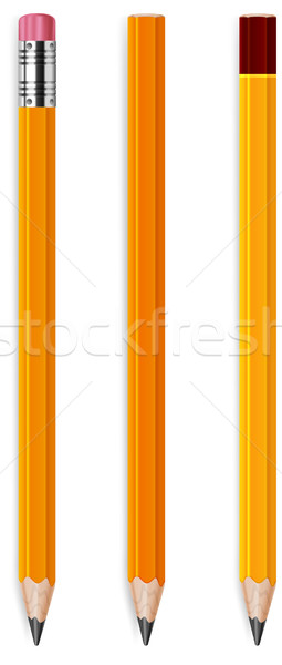 Trzy ołówki ostry odizolowany biały Zdjęcia stock © creatOR76