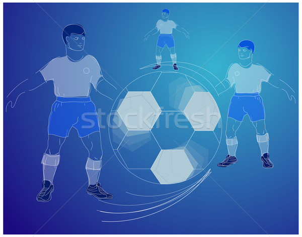Soccer players Stock photo © creatOR76
