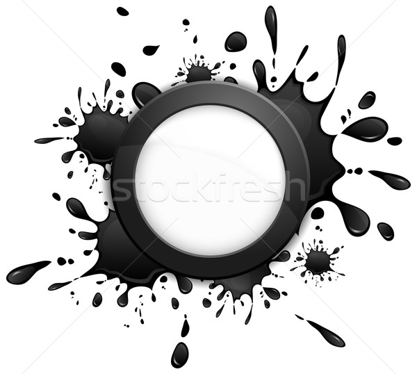 Round inkblot icon Stock photo © creatOR76