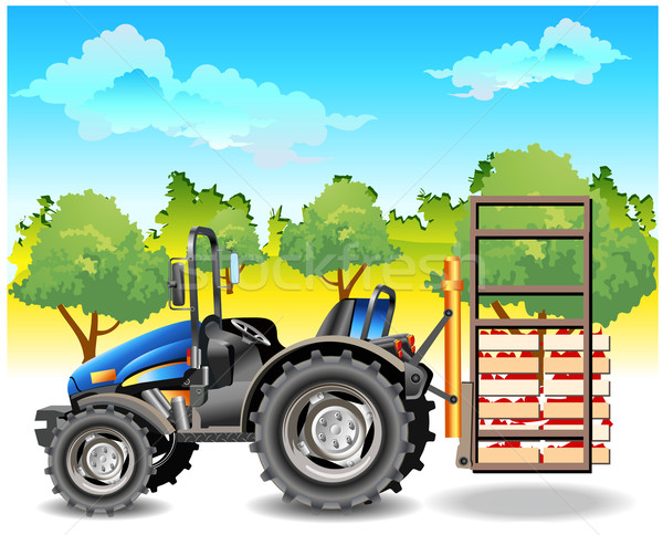 Tractor on field Stock photo © creatOR76