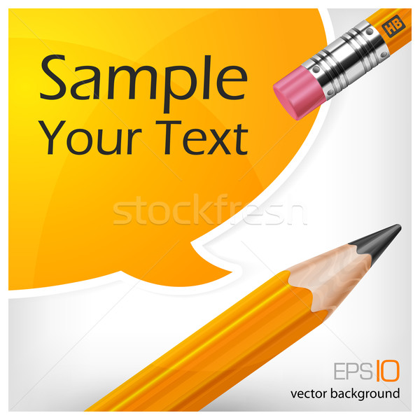 speech bubbles & pencil with text Stock photo © creatOR76