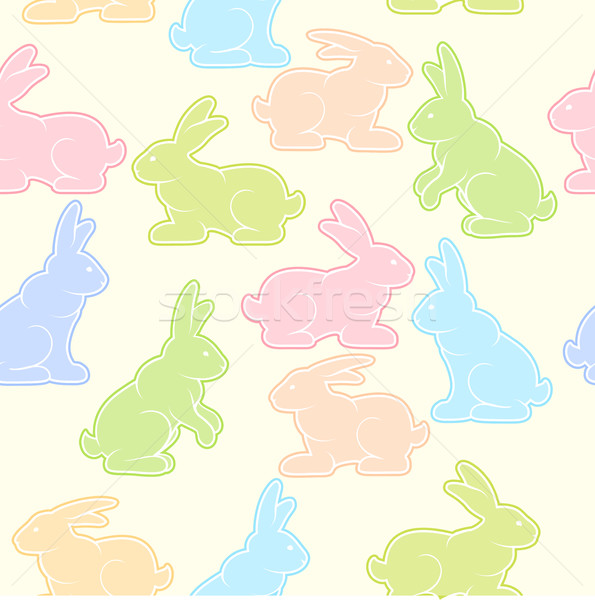 ウサギ パステル イースターバニー 手描き イースター ストックフォト © creatOR76