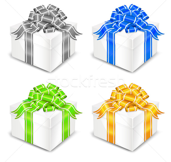 Four white boxes  Stock photo © creatOR76