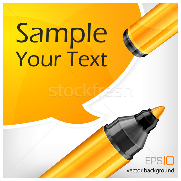 speech bubbles & marker with text Stock photo © creatOR76