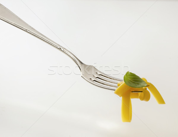 Pasta tenedor pieza alrededor hoja superior Foto stock © crisp