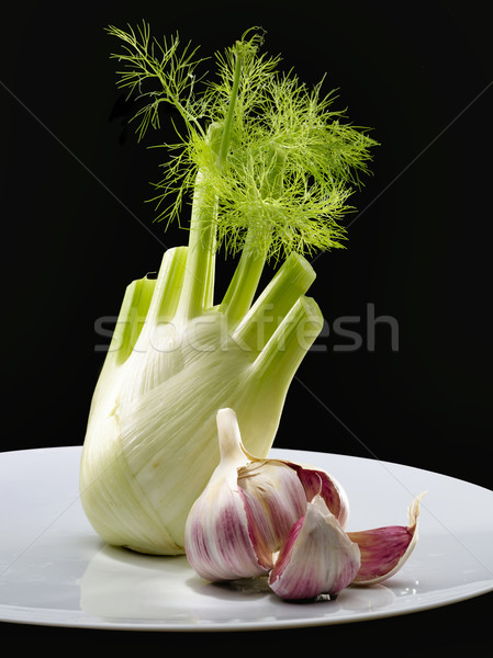édeskömény fokhagyma fekete zöldség Stock fotó © crisp