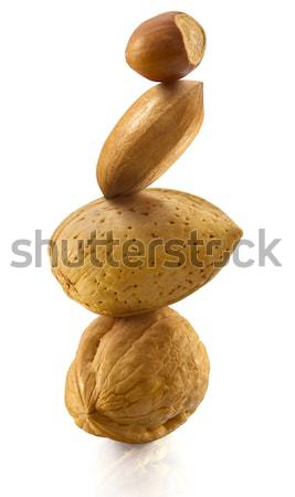 pile of a nut mix Stock photo © crisp