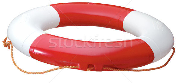 Salvavidas rojo blanco cuerda mar seguridad Foto stock © crisp