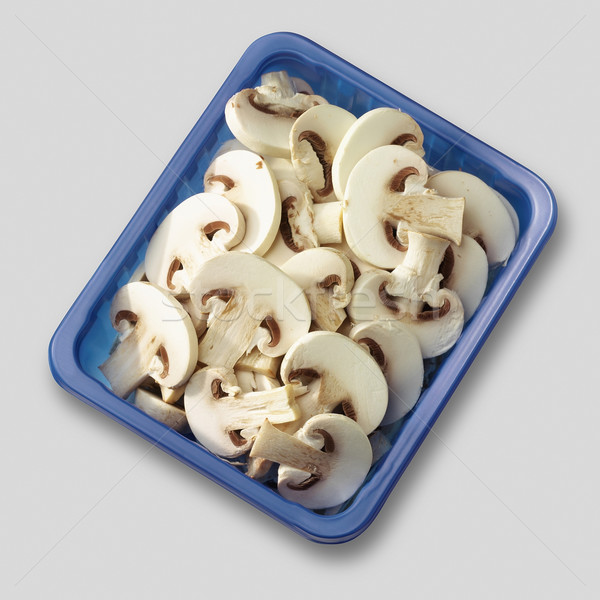 蘑菇 香蕈 藍色 籃 商業照片 © crisp
