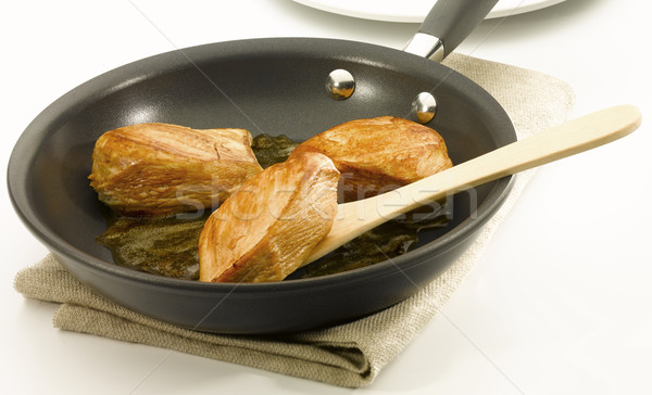 Chicken an a non stick pan Stock photo © crisp