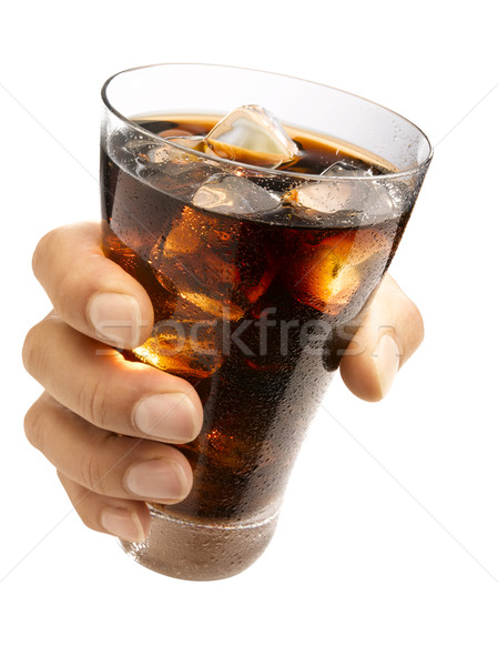 Strony cola mokro szkła lodu Zdjęcia stock © crisp